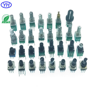 Mới ban đầu tùy chỉnh 9mm rk097 dọc PCB gắn kết chuyển đổi quay chiết với chuyển đổi 5K 10K 20K 50k 100k trung tâm bấm vào - Product Image 6