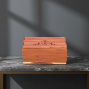 Modern Square Eco-friendly Aromatic Cedar Wood Pet Urn <strong>for</strong> Dogs Funeral Animal Cremation <strong>Box</strong> <strong>Ashes</strong> - Product Image 4