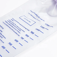 Sac d'alimentation entérale de qualité médicale, très vendu, 1200 ml, 1500 ml, ensemble de sacs d'alimentation entérale pour patients