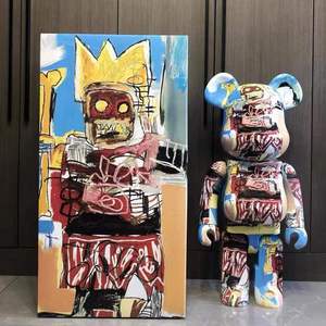 Bearbrick 400% 28cm Bear Block Trend Action Figure Scultura Artistica Giocattolo di Moda Ornamento per Soggiorno Scrivania Regalo Artigianato in Resina - Product Image 1