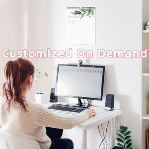 Directement de l'usine |   <span class=keywords><strong>Calendrier</strong></span> mural en papier esthétique personnalisé 2026-2027 |   Planificateur mensuel sur 18 mois |   Papier d'art écologique |   Intérieur - Product Image 5