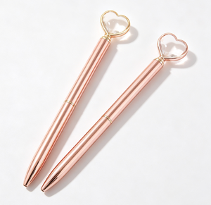 Premium Heart‑Shaped Diamond Top Metal Ballpoint <b>Pen</b> Custom Logo For Wedding Guest Business Promotion Gift - Product Image 1