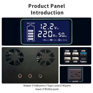 Station d'alimentation <span class=keywords><strong>solaire</strong></span> portable d'urgence pour le <span class=keywords><strong>camping</strong></span> en plein air, petite et bon marché, 300 W, onde sinusoïdale pure, batterie au lithium LiFePO4 192 Wh, <span class=keywords><strong>panneau</strong></span> <span class=keywords><strong>solaire</strong></span> - Product Image 4