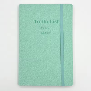 Lista de tareas Cubierta suave de PU A7 Cuaderno de cubierta dura de PU Logotipo personalizado Banda elástica Diario de bolsillo portátil - Product Image 6