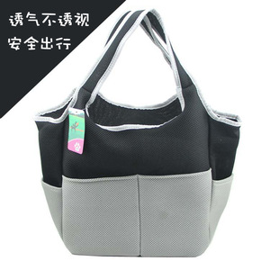 Bolsa de malla para transportar mascotas, transpirable, de color sólido, portátil, para viajes, para gatos y perros - Product Image 1