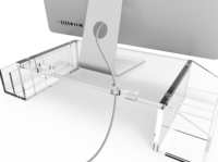 Support d'ordinateur portable de bureau léger en acrylique transparent, support d'écran multifonctionnel pour moniteur, bureau, maison