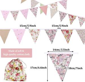 Banderoles de 19 pouces en forme de Triangle, drapeaux en tissu <span class=keywords><strong>multicolore</strong></span>, guirlandes de fanions pour fête, décoration suspendue pour Festival en plein air - Product Image 2