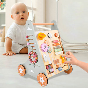 Juguete Multifuncional Antivuelco para Niños, Andador para Bebés, Carrito de Empuje/Arrastre para Niños Pequeños, Niños y Niñas - Product Image 2