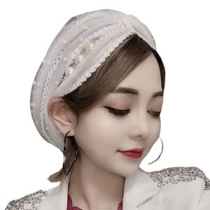 YASEEN Bonnet en dentelle musulman pour femme, couvre-chef islamique, respirant, écologique, adapté à toutes les saisons - Product Image 4