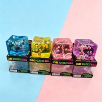 Jouets en cube souple à motif de tranches de fruits, OEM/ODM, pour le massage sensoriel, jouet anti-stress coloré à rebond lent, en gros