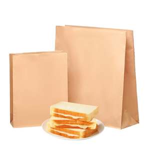 Sac en papier personnalisé avec logo pour restaurant, brun kraft, pour emporter, vente au détail, livraison, plats à emporter, emballage alimentaire - Product Image 6