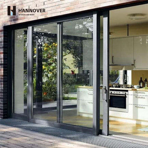 HANNOVER As2047 Australische Schuifdeur Dubbel Glas Kaviteit Schuifdeuren Buiten Stapelbare Balkon Aluminium Schuifdeuren - Product Image 1