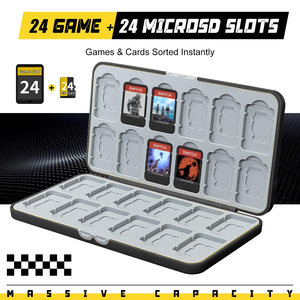 Custom Design 24 Slot Magnetic Protection <b>Case</b> for Nintendo <b>Switch</b> <b>OLED</b> Lite Mini Premium Game Cartridge Memory Card Holder - Product Image 4