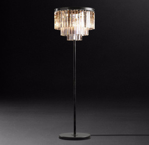 Lámpara de Pie Moderna de Latón y Cristal con Pantalla de Campana, Base E26, Luz LED Blanca Cálida, Alto CRI 90, Regulable, Residencial - Product Image 2