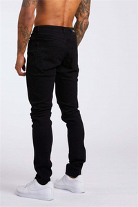 High Quality Hole Tight Stretch Denim <b>Jeans</b> Mid Waist Micro <b>Elastic</b> Custom Cross-pants Slim Fit Casual Men <b>Jeans</b> - Product Image 6