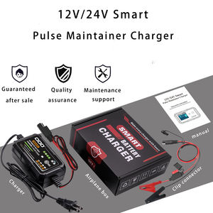 Chargeur de maintenance d'impulsion intelligent 12V 24V DC12V 3A 24V 2A-2.5A chargeur flottant intelligent portable avec pince crocodile - Product Image 6