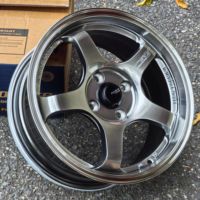 Rines de Aleación de 15x6.5J con Tecnología Flow Forming, 4x100, Blanco Brillante, 10 Radios, para Honda Civic, Fit, Jazz, Miata NA Tuning, Nuevos