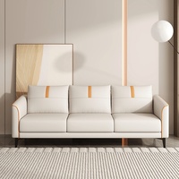 Canapé double trois places en tissu technique pour salon, design moderne et épuré, idéal pour petit appartement, magasin de vêtements, location, très populaire