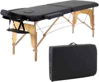 Kunden spezifisches faltbares tragbares Spa-Massage bett Höhen verstellbarer wasserdichter Massage tisch aus Leder aus Holz