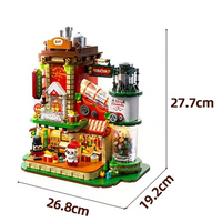 Bloques de Construcción de Edificios Modernos con Luces LED, Juguete de Plástico para Armar, Decoración, Regalo de Cumpleaños o Festividades para Adultos y Niños