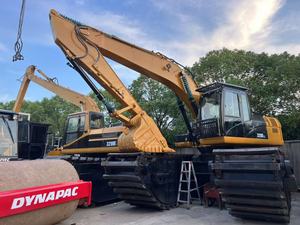 Pelle amphibie Caterpillar 320D2 de 20 tonnes d'occasion d'origine japonaise avec noyau moteur et pompe pour l'excavation fluviale - Product Image 2
