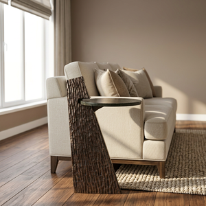 Mesa Moderna Shine On con Marco Dorado y Tapa de Vidrio para Sala de Estar, Mueble Decorativo - Product Image 5