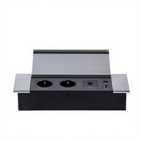 Cache-prise électrique universel en alliage d'aluminium pour bureau, cache-prise de conférence pour meubles, prise de bureau