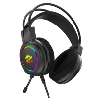 Casque de jeu PJT-DEP2449 avec écouteurs filaires supra-auriculaires, affichage numérique, indicateur de batterie, réduction du bruit pour les jeux sur PC