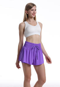 شورت تنس متدفق مخصص <span class=keywords><strong>2</strong></span> في 1 شورت فراشة عالي الخصر مرن تمرين رياضي فستان تنس مع شورت - Product Image 5