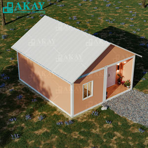 <span class=keywords><strong>Maison</strong></span> préfabriquée en conteneur de style campagne et ville à construction rapide à deux chambres avec toit en forme de A orange - Product Image 3