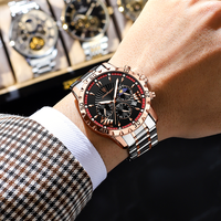 Montres POEDAGAR de haute qualité, en acier inoxydable, à quartz, étanches, lumineuses, chronographes pour hommes