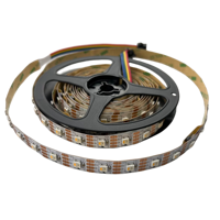 Bande LED RGBW SK6812 DC12V, 60 LED/m, adressable, ruban lumineux flexible 12mm PCB, blanc chaud, IP20, décoration intérieure