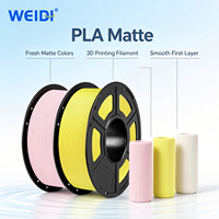 Filamen Printer 3D WEIDI Harga Pabrik Murah 1.75mm PLA Matte Filamen Batang Plastik Hitam Bahan Cetak 3D 1kg