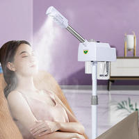 Dispositivo Profesional de Vapor Facial con Soporte Telescópico y Ruedas Móviles, Equipo de Belleza Facial para Salón