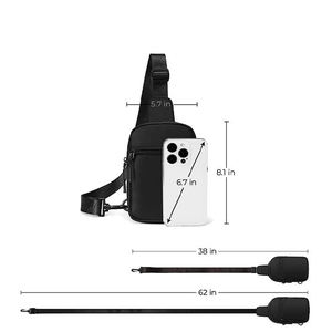 Özel su geçirmez asma sırt çantası omuz sapan omuz çantası erkekler seyahat yürüyüş sırt çantası kemer kalça göğüs erkekler için Crossbody çanta - Product Image 2