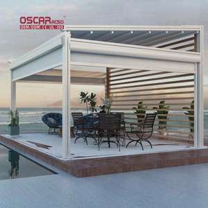Toldo Retráctil <span class=keywords><strong>para</strong></span> <span class=keywords><strong>Patio</strong></span>, Tela de PVC, <span class=keywords><strong>Lona</strong></span> Opaca Deslizante, Impermeable, <span class=keywords><strong>para</strong></span> Jardín, <span class=keywords><strong>Patio</strong></span>, Protección Solar - Product Image 2