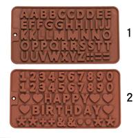Moule en silicone pour résine, moule à gâteau, moule à chocolat, lettres et chiffres de l'alphabet, fleurs séchées, coque de téléphone, décoration de téléphone, M13265