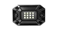 Kit de 4 luces LED para roca, de un solo color (rojo, azul, verde, amarillo), de aluminio, para el compartimento de las ruedas y la parte inferior de la carrocería, para camiones 4x4, todoterreno, ATV y SUV