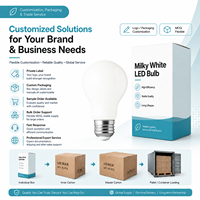 Ampoule LED en verre A19 de qualité supérieure 7W 2700K lumière ambrée Ra80 dimmable 15000 heures de durée de vie, culot E26/E27/B22 pour café, restaurant, maison