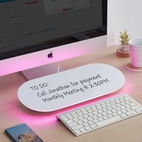 Support de clavier d'ordinateur de bureau en verre LED Tableau blanc Calculatrice Tableau blanc Vendeur de bureau