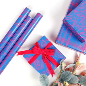 Usine en gros 80g papier d'emballage cadeau de luxe personnalisé de Noël 43*300cm papier d'emballage pour l'emballage - Product Image 4