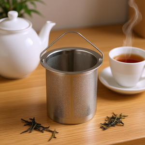 Passoire à thé MetalTex avec poignée, infuseur en maille d'acier inoxydable pour thé en feuilles - Product Image 3