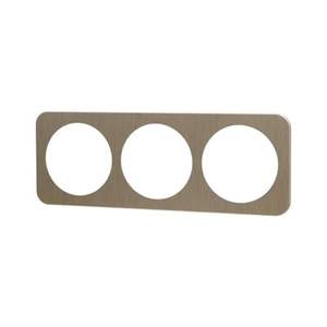 Placca da parete in alluminio dorato a 3 interruttori, ideale per la decorazione e il controllo delle luci in case e uffici. - Product Image 1