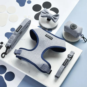 Servicio gratuito Logotipo de impresión personalizado Tweed Pet <span class=keywords><strong>Dog</strong></span> Arnés Correa Collares de plomo Set con soporte para bolsas de caca - Product Image 1