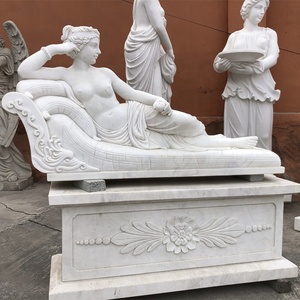 Famosa Statua in Marmo Fatta a Mano <span class=keywords><strong>di</strong></span> Canova: Principessa Bonaparte Vestita da <span class=keywords><strong>Venere</strong></span>, per Uso Esterno in Giardino - Product Image 1