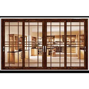 French aluminium alloy sliding window with double tempered glass