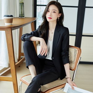 Women's Suit Set Blazer And Pants Anti-Wrinkle Worsted Spring 2025 Office Wear - Product Image 3