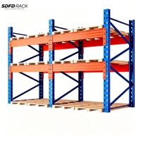 Système de rayonnage à palettes en acier robuste multi-niveaux, capacité de charge élevée de 1 à 5 tonnes, pour le stockage de boissons et de marchandises en entrepôt