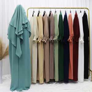 Midoest Dubai Muslim <span class=keywords><strong>Turkish</strong></span> lungo elegante girocollo squisito manica lunga Multicolor taglie forti abiti da donna - Product Image 1