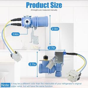 Valve d'entrée de réfrigérateur 5220JB2010T 110V pour modèles LG Kenmore, pièce d'alimentation en eau électrique - Product Image 3